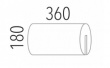 Opěrka/chránič na postel 18x36cm - rozměry uvedeny v mm