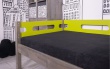Masivní dětská postel Benjamin Bubbles 90x200cm se zábranou 