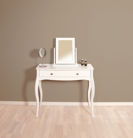 	Toaletní stolek se zrcadlem Baroko - bílá