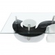 Konferenční stolek, sklo / chrom / bílá / černá, RUPERT