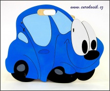 Dětský odpadkový koš Auto modré