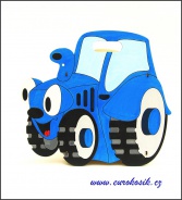 Dětský odpadkový koš Traktor modrý