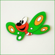 Dětská dekorace Motýl 30cm zelený
