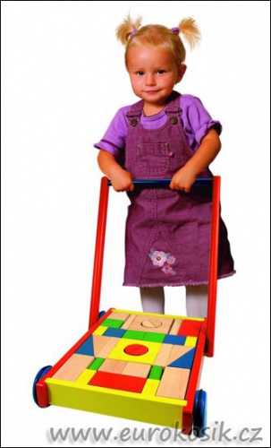 Dětský dřevěný vozík