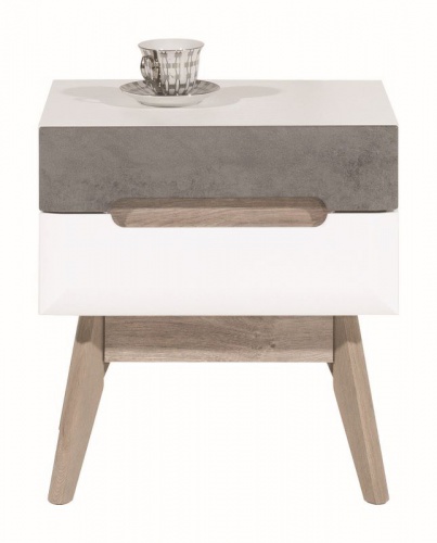 Odkládací stolek Scandic - bílá / beton