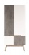Šatní skříň Scandic - bílá / beton