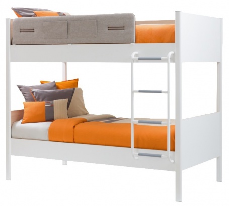 Dětská patrová postel Archie 100x190cm - bílá / dub světlý