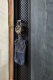 Šatní skříň s posuvnými dveřmi Nebula - šedá / černá