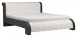 Čalouněná postel s roštem NAOMI 160 - bílá/grafit
