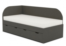 Dětská postel s úložným prostorem REA Gary 90x200cm - graphite