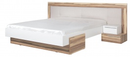 Manželská postel Reno 160x200cm - ořech baltimore/bílý lux