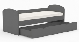 Dětská postel s šuplíkem REA Kakuna 80x200cm - graphite
