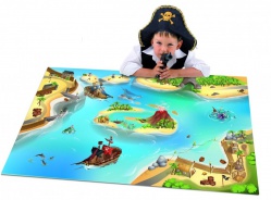 Dětský hrací koberec Piráti - bitva