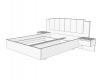 Perokresba - manželská postel 180x200cm s nočními stolky Stuart 