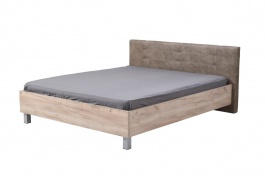 Manželská postel 160x200cm Ciri - dub šedý/šedá