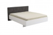 Moderní manželská postel Aubrey 180x200cm - bílá/šedá