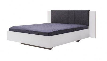Manželská postel Stuart 180x200cm - bílá/šedá