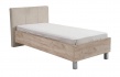 Dětská postel Poppy 90x200cm - dub šedý/béžová