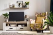 Televizní stolek Henry - dub bílý/dub šedý