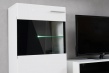 Moderní obývací sestava s osvětlením Aksel - bílá/dub černý