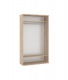 Zrcadlová šatní skříň Xenie 2D - dub desira/bílá