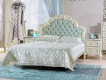 Manželská postel Margaret 160x200cm - alabastr/mintová