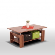 Konferenční stolek, světlý ořech/kov trieborná, ROKO