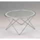 Konferenční stolek, chrom / čiré sklo, LEONEL