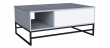 Konferenční stolek Logan - dub šedý/bílý lesk