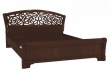 Manželská postel 180x200cm Sofia s ornamentálním čelem, úl. boxem a výklop. roštem - ořech