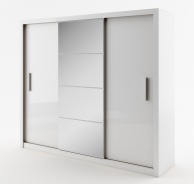 Šatní skříň IDEA 01 bílá zrcadlo 250 cm