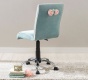 Čalouněná židle na kolečkách Ballerina - mint