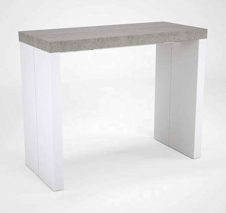 Jídelní stůl Lilly - beton/bílý