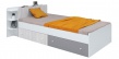 Dětská postel s úložným prostorem Beta 90x200cm - bílá/dub wilton/šedá