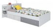 Studentská postel s úložným prostorem Beta 120x200cm