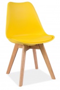 Jídelní židle KRIS žlutá/dub