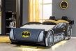 Dětská postel auto Hero 90x200cm - bílá/černá/žlutá