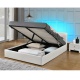 Manželská postel s RGB LED osvětlením JADA NEW 160x200cm -  bílá