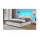 Manželská postel s RGB LED osvětlením JADA NEW 160x200cm -  bílá