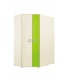 Rohová šatní skříň Relax - výběr barev - krémová/zelená