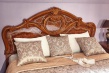 Manželská postel 160x200cm Elizabeth s plným čelem a roštem - ořech