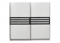 Šatní skříň s posuvnými dveřmi Rimini - bílá/černá