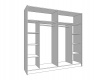 Šatní skříň s posuvnými dveřmi a zrcadlem Rimini - bílá/černá