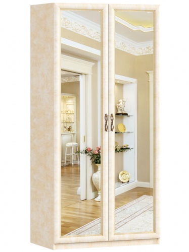 Dvoudvéřová skříň do ložnice Sofia se zrcadlovými dveřmi