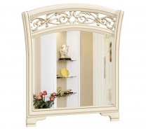Nástěnné zrcadlo s ornamentálním rámem Sofia - béžová/lento