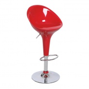 Barová židle, červená / chrom, ALBA NOVA