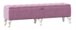 Čalouněná lavice Comtesa - alabastr/fialová