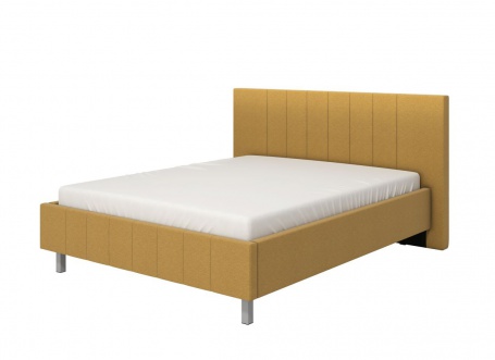 Manželská postel 160x200cm Camilla – žlutá/šedé nohy
