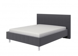 Manželská postel 160x200cm Camilla – tm. šedá/šedé nohy