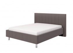 Manželská postel 160x200cm Camilla – sv. šedá/chromované nohy